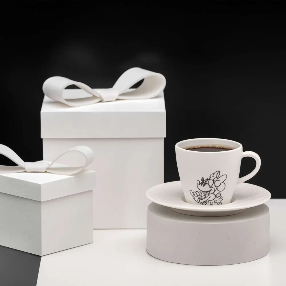 Villeroy & Boch DISNEY Manufacture - Mickey Mouse Tazzina da caffè Bianco, 60 ml, Premium Porcelain