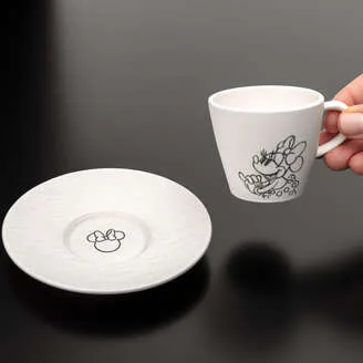 Villeroy & Boch DISNEY Manufacture - Mickey Mouse Piattino per tazzina da caffè bianco, 12 cm, Premium Porcelain