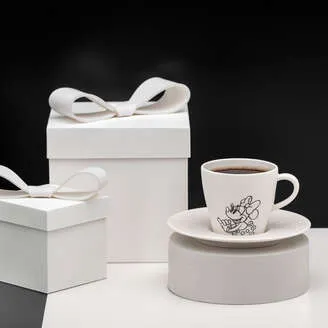 Villeroy & Boch DISNEY Manufacture - Mickey Mouse Piattino per tazzina da caffè bianco, 12 cm, Premium Porcelain