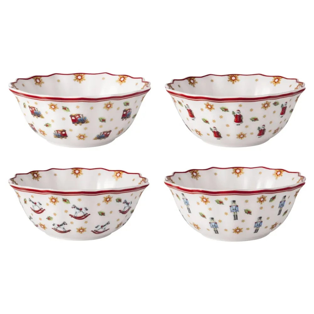 VILLEROY & BOCH Toy's Delight Ciotola Anniversario Set 4 Pezzi 15cm Porcellana
