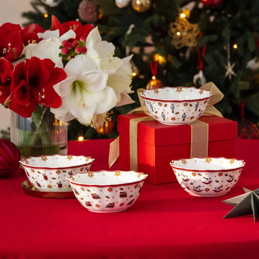 VILLEROY & BOCH Toy's Delight Ciotola Anniversario Set 4 Pezzi 15cm Porcellana