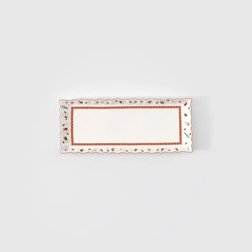 VILLEROY & BOCH Toy's Delight Vassoio Rettangolare Natalizio 38,5x15,5cm Porcellana