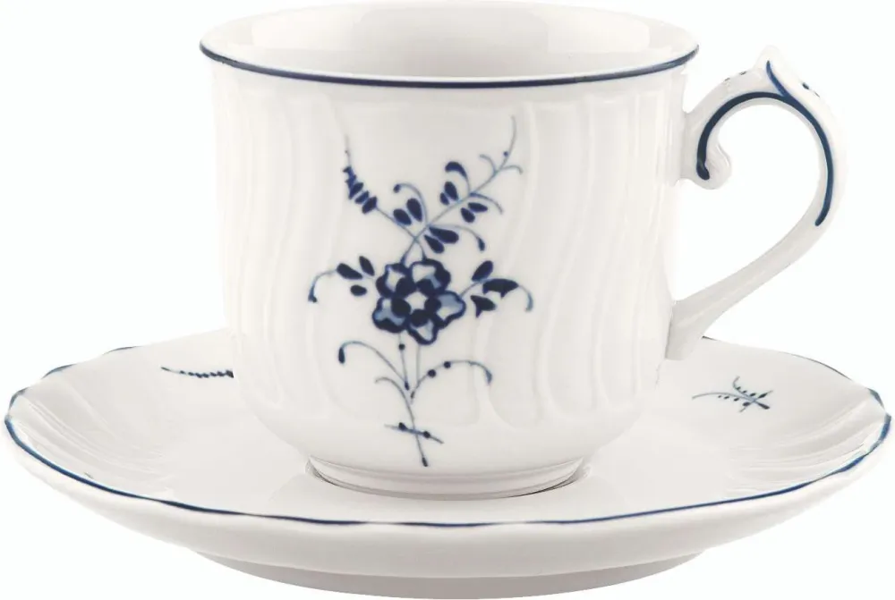 Villeroy & Boch Vieux Luxembourg Tazza espresso con piattino, Set 6 Pezzi