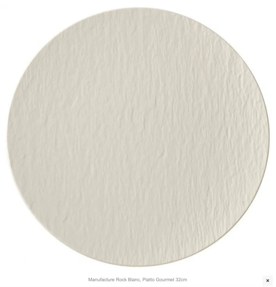 Villeroy & Boch-Manufacture Rock Blanc, Piatto Gourmet 32cm