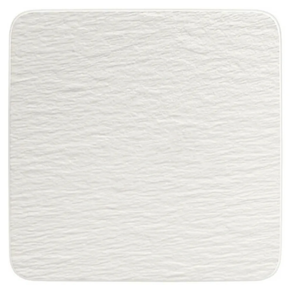 Villeroy & Boch-Manufacture Rock Blanc, Piatto Portata Quadrato 32,5cm