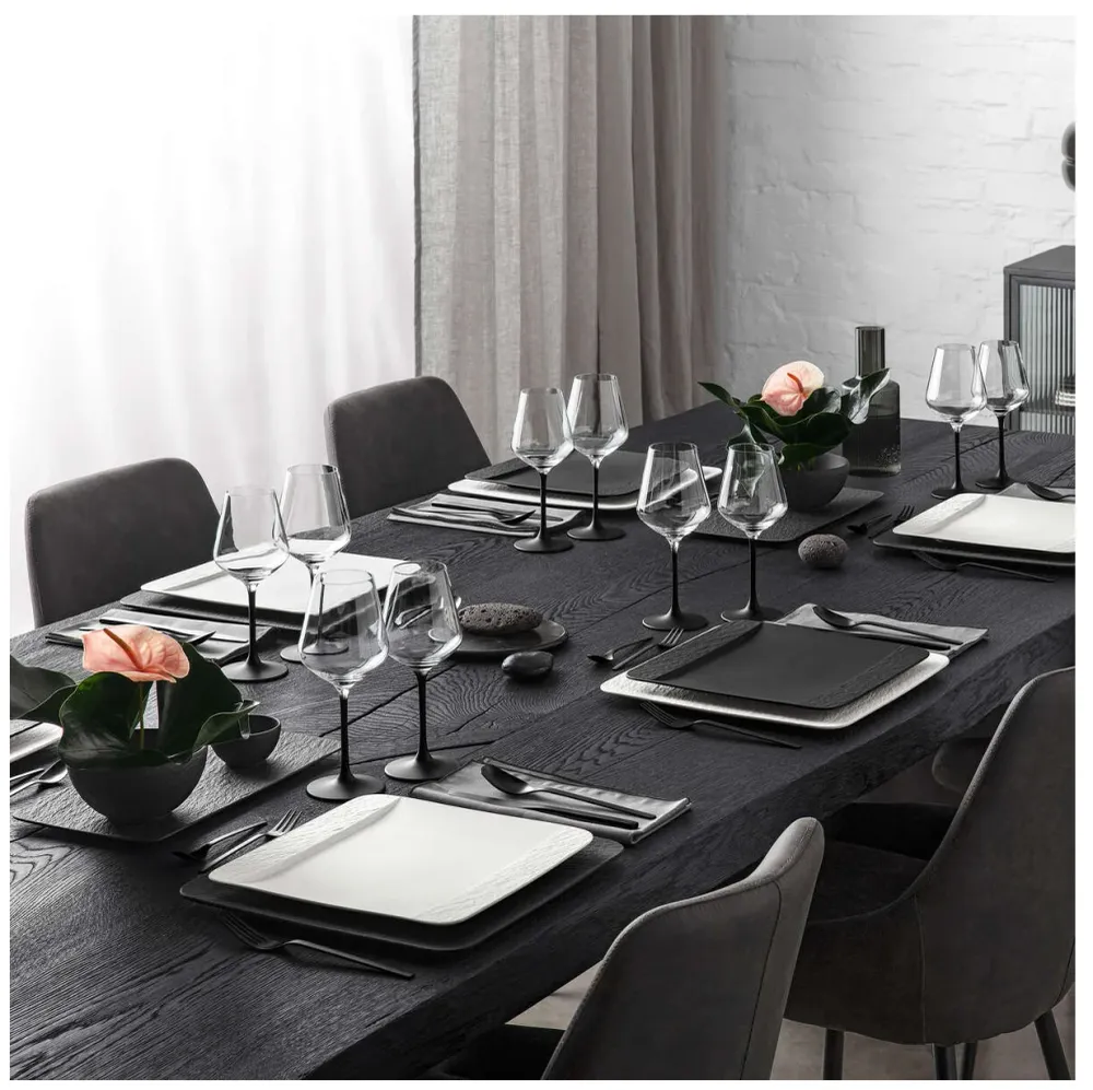 Villeroy & Boch-Manufacture Rock Blanc, Piatto Portata Quadrato 32,5cm