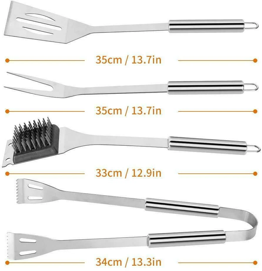 WisFox Attrezzi per Barbecue Set di Utensili Barbecue,28 PCS ...