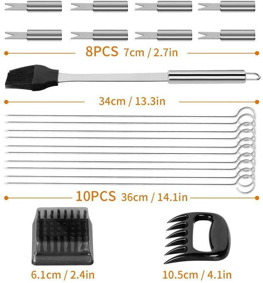 WisFox Attrezzi per Barbecue Set di Utensili Barbecue,28 PCS ...