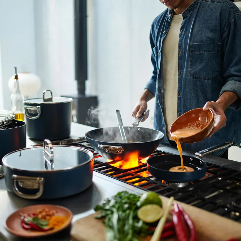 Wok ceramica con manico pieghevole Spazio Joseph Joseph