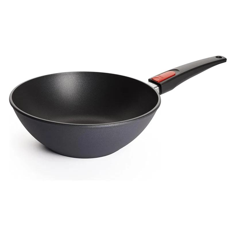 Woll Diamond Lite Wok antiaderente cm 34 induzione + coperchio e manico estraibile
