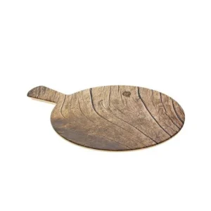 Wood Tagliere Melamina Tondo Cm.32x1,5h Effetto Legno