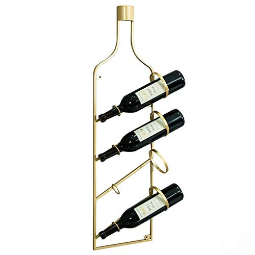portavini parete Portabottiglie da parete ferro battuto, portabottiglie verticale con forma di bottiglia di vino, mensola...