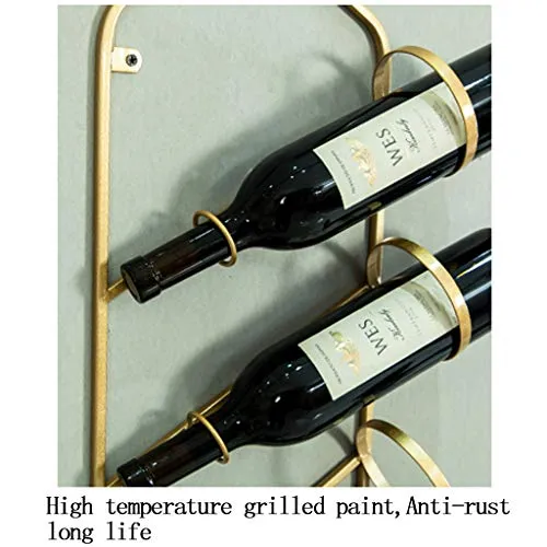 portavini parete Portabottiglie da parete ferro battuto, portabottiglie verticale con forma di bottiglia di vino, mensola...
