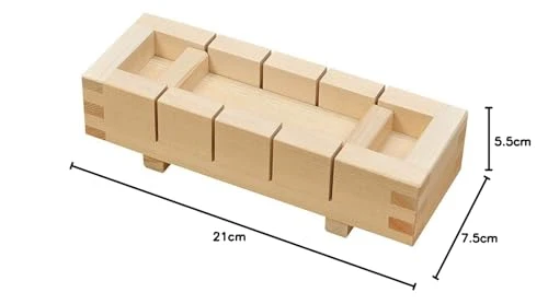 Yamaco stampo legno per oshizushi Hinoki 5 tagli Large Made Japan