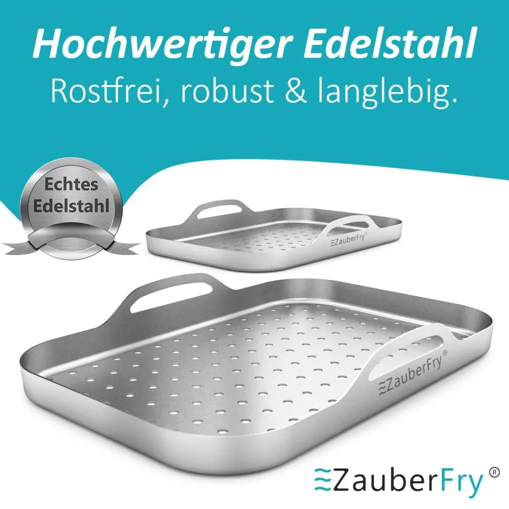ZauberFry | Inserto per pizza acciaio inox (set di 2)