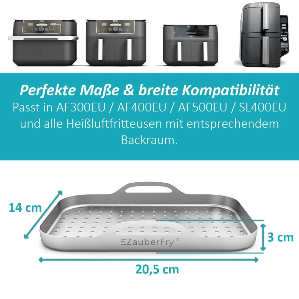 ZauberFry | Inserto per pizza acciaio inox (set di 2)