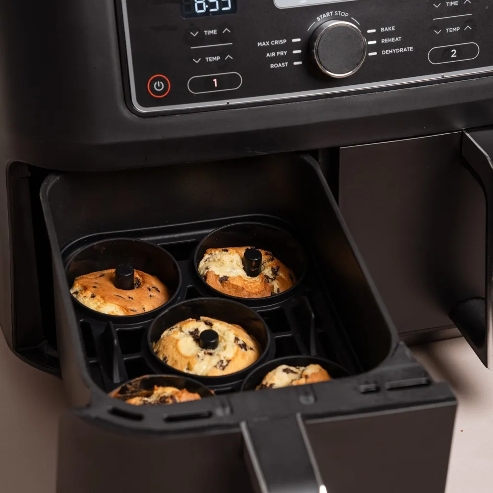ZauberFry | Teglia "Mini-Gugelhupf" compatibile con Ninja Airfryer (set di 2)