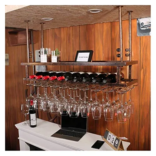 ZHXYY Portabottiglie, portabottiglie da Vino, portabicchieri da Vino, portabottiglie da Bar per Bar Testa Giù, portabottig...