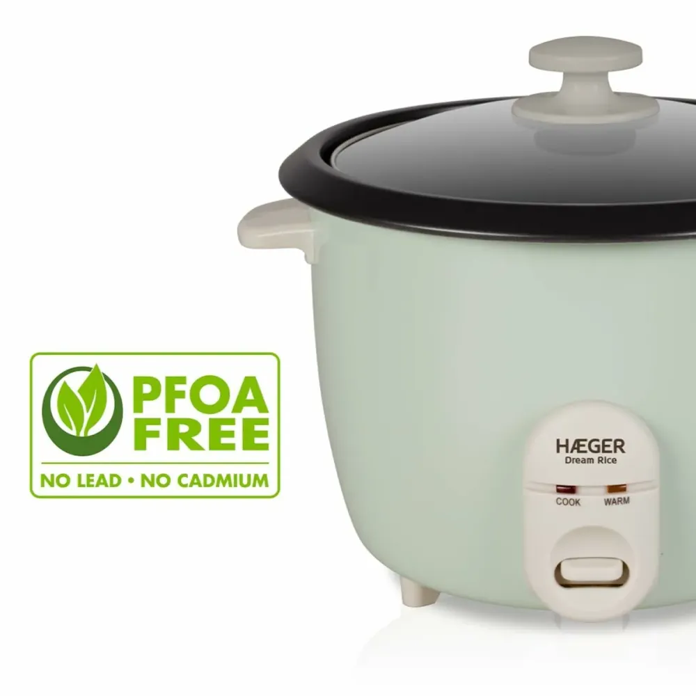 Bollitore Elettrico cuociriso Haeger RC-18L.002A Verde Acciaio inossidabile Plastica 50 W