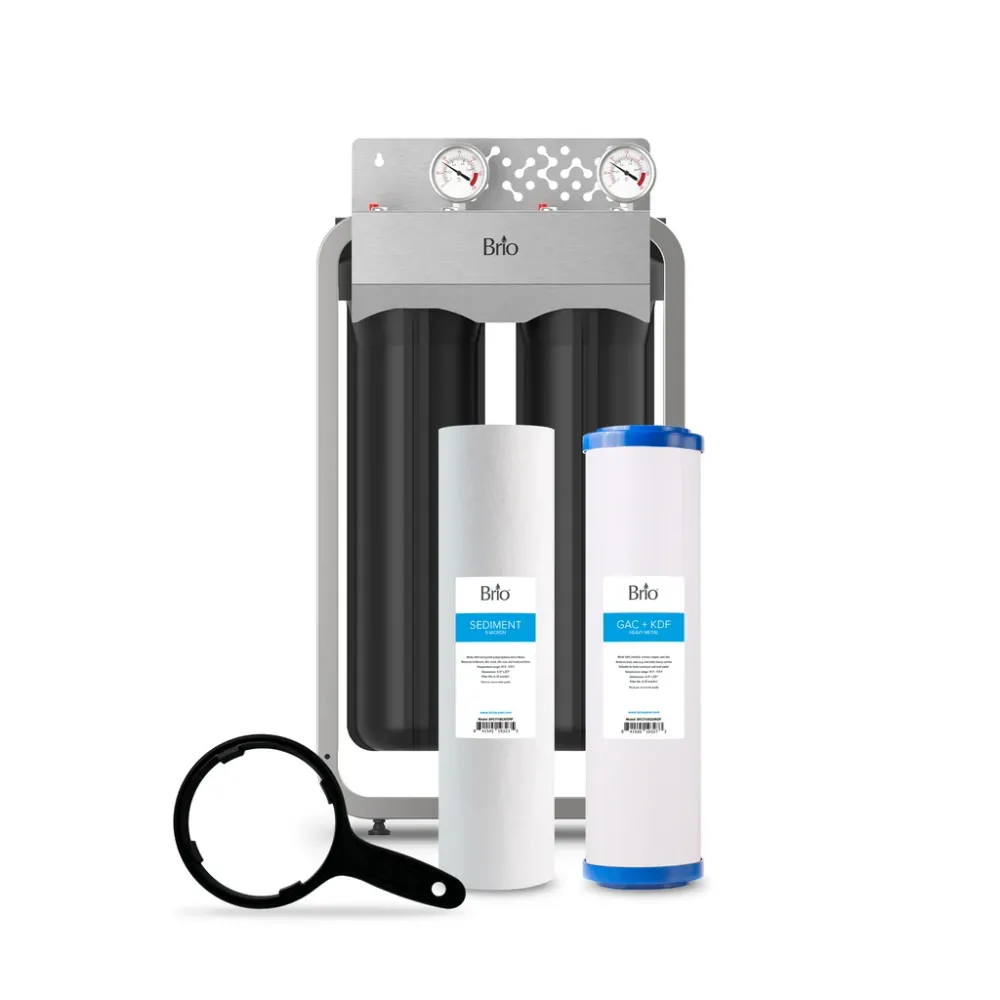 Brio 2-Stage Whole House Filtration System - 20" Heavy Metals Facile Sostituzione
