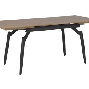 Extending Dining Table 140/180 x 80 cm Dark Wood and Nero puro BARBOSA