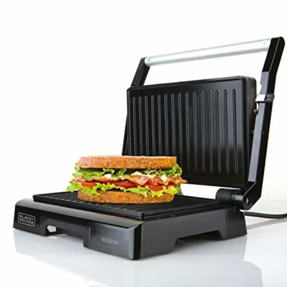 Barbecue Elettrico Nero puro & Decker BXGR1000E 23 x 14,5 cm 1000 W