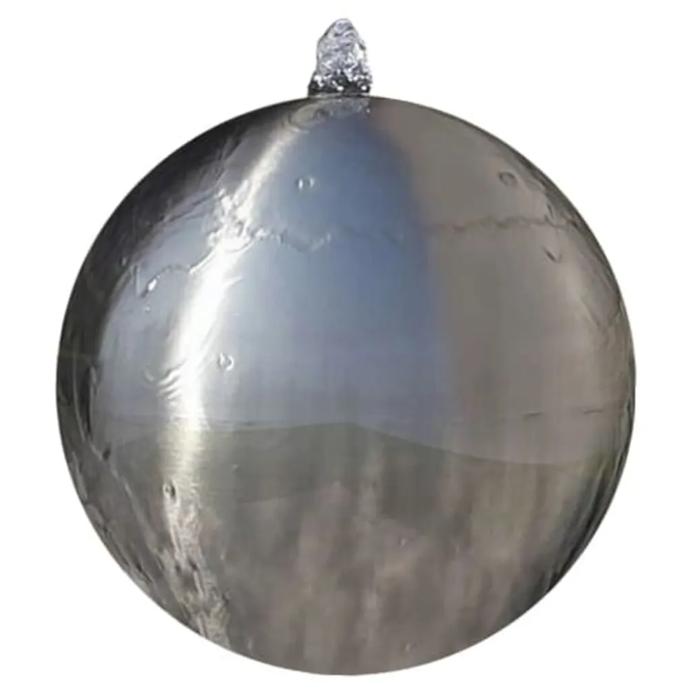 Fontana da Giardino Sfera con LED Acciaio Inox 20 cm