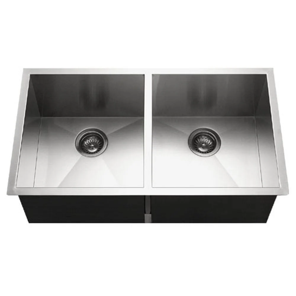Houzer - CTD-3350 - Contempo Series Undermount Stainless Steel 50/50 Duplice Bowl Kitchen Sink