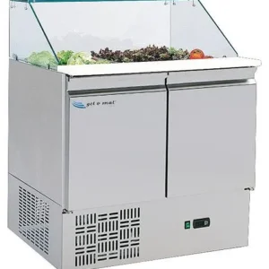 Saladette gel-o-mat modello Salad vetro piano con 2 ante 3952