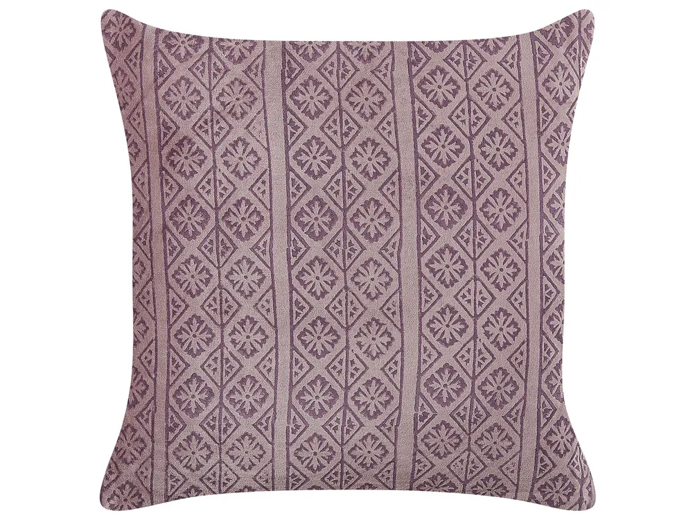 Set 2 velluto Cushions Geometric Pattern 45 x 45 cm Pink SILYBUM