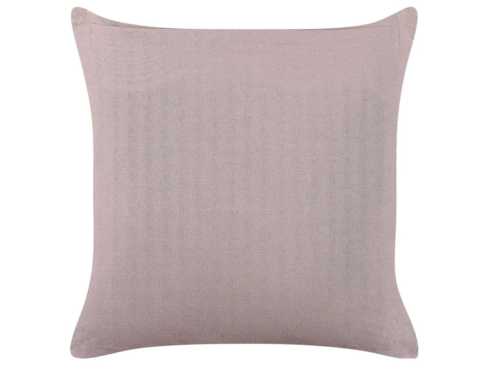 Set 2 velluto Cushions Geometric Pattern 45 x 45 cm Pink SILYBUM