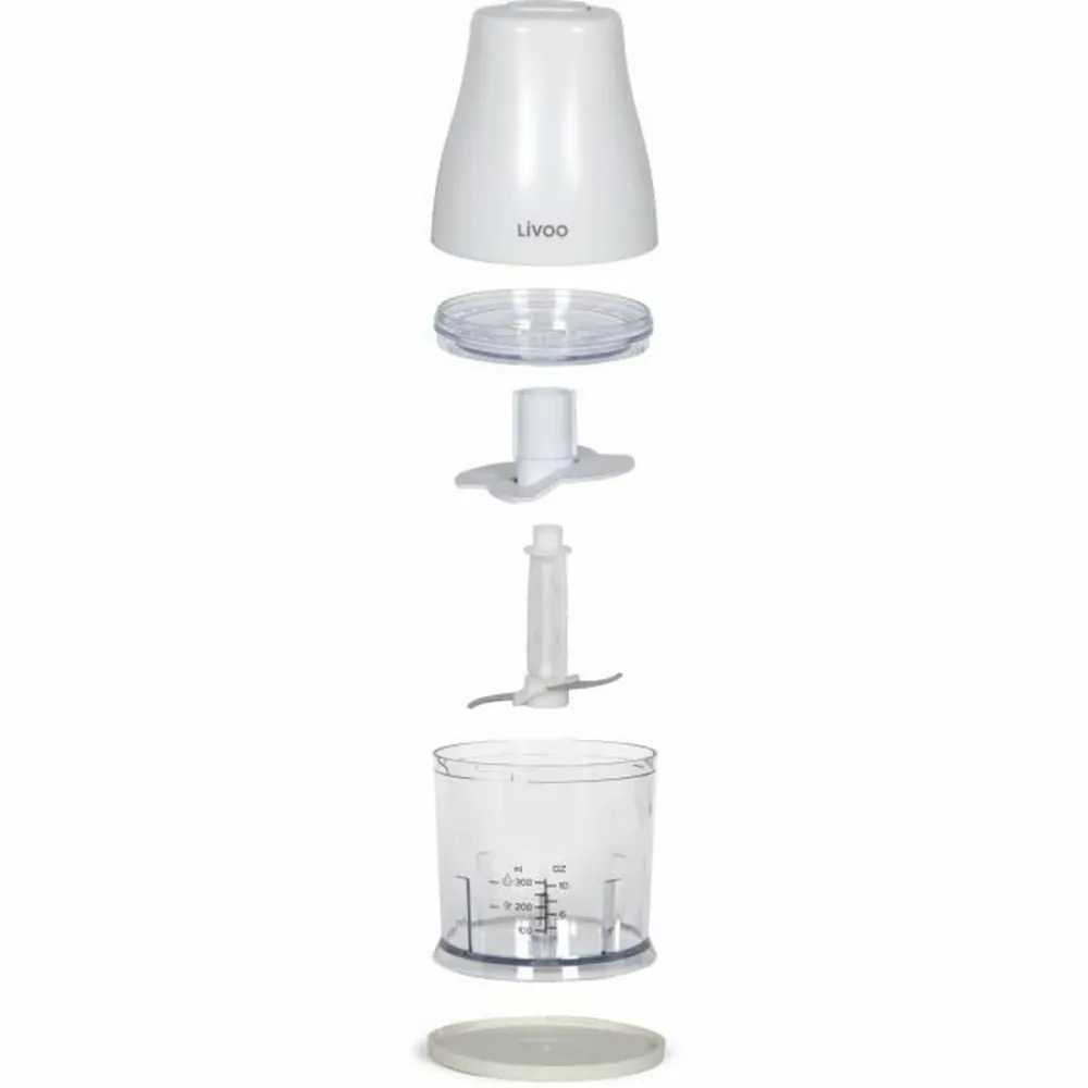 Tritatutto Livoo Chopper Bianco 400 W Acciaio inossidabile