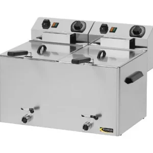Friggitrice elettrica SOFINOR - 2 x 8 litri con rubinetto di scarico FED16V
