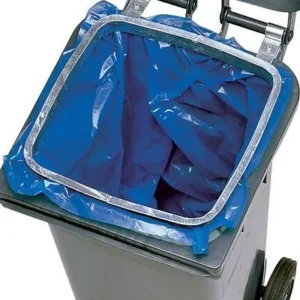 Sacco soffietto DENIOS per pattumiere di grandi dimensioni con un volume di 240 litri 100 µ UI: 100 pezzi grigio 165-477