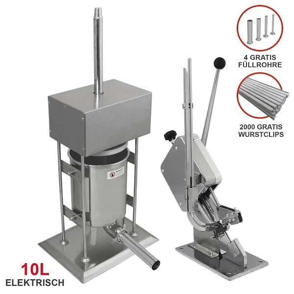 Frullatore Immersione KuKoo Insaccatrice elettrica commerciale e taglia-salsicce da 10 litri 27308