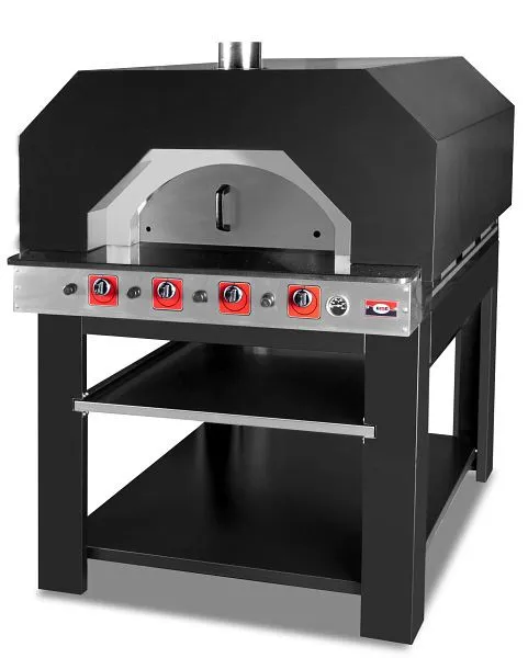 Forno per pizza gas GMG Tradizionale 9x Ø 30cm 34 kW GAS fondo mattoni refrattari 1 camera di cottura PFG-TN1