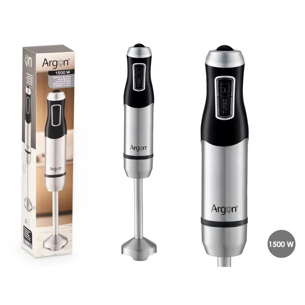 Frullatore ad Immersione Argon Nero Acciaio 1500 W
