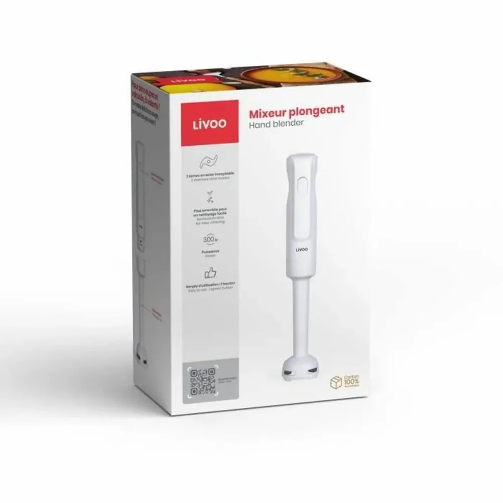 Frullatore ad Immersione Livoo Bianco 300 W