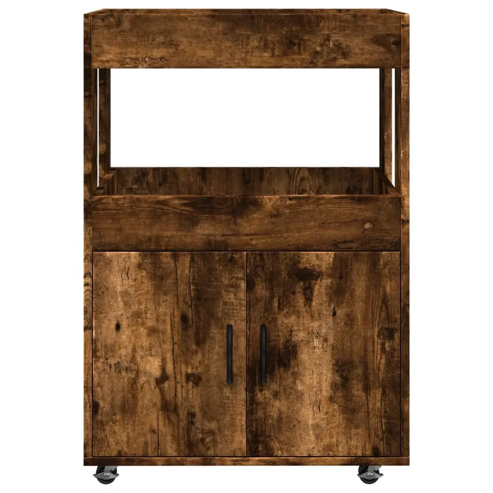 Carrello Bar Rovere Fumo 60x39,5x89 cm Legno Multistrato