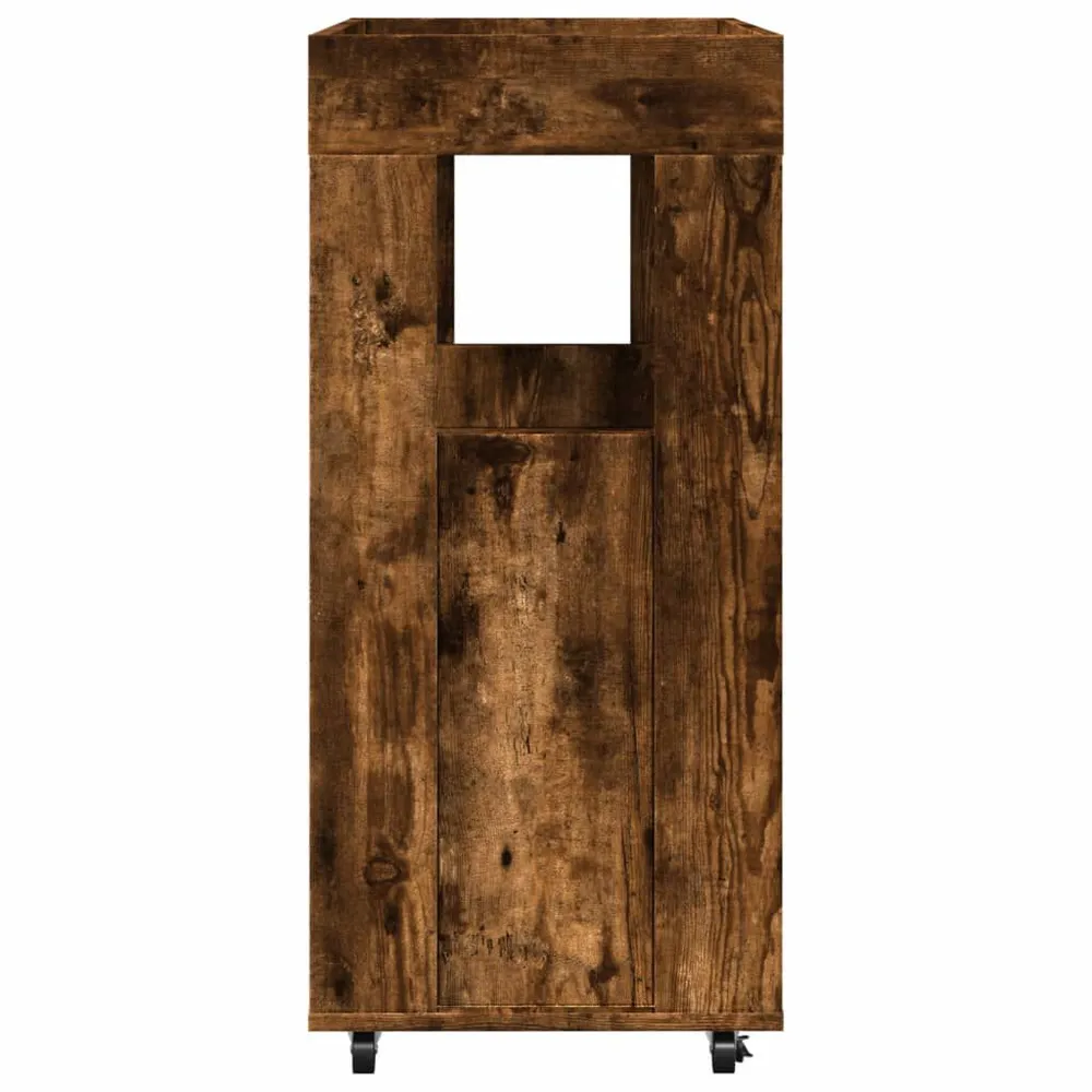Carrello Bar Rovere Fumo 60x39,5x89 cm Legno Multistrato