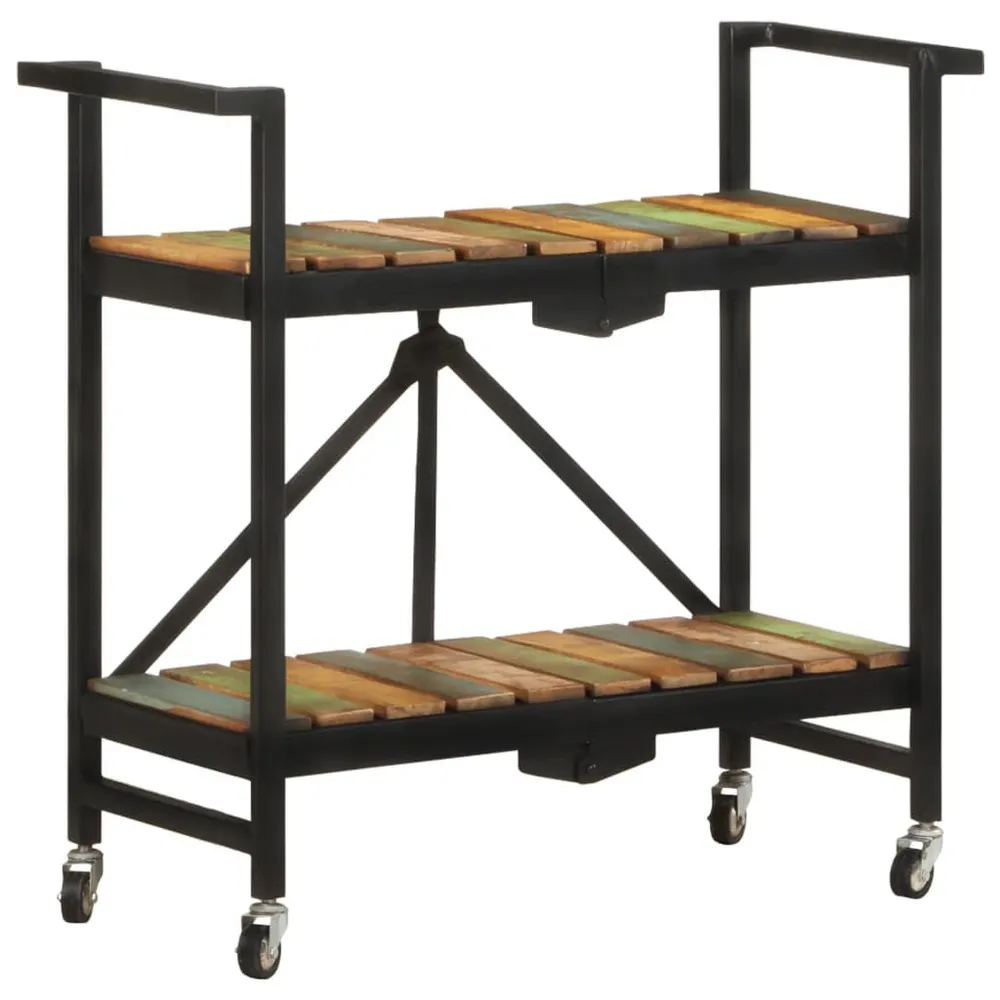 Carrello da Cucina 87x36x81 cm Legno Massello di Recupero