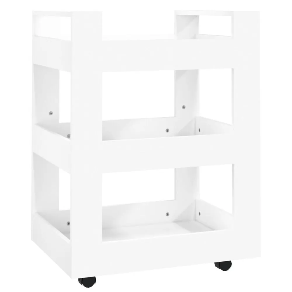 Carrello da Cucina Bianco 60x45x80 cm Legno Multistrato