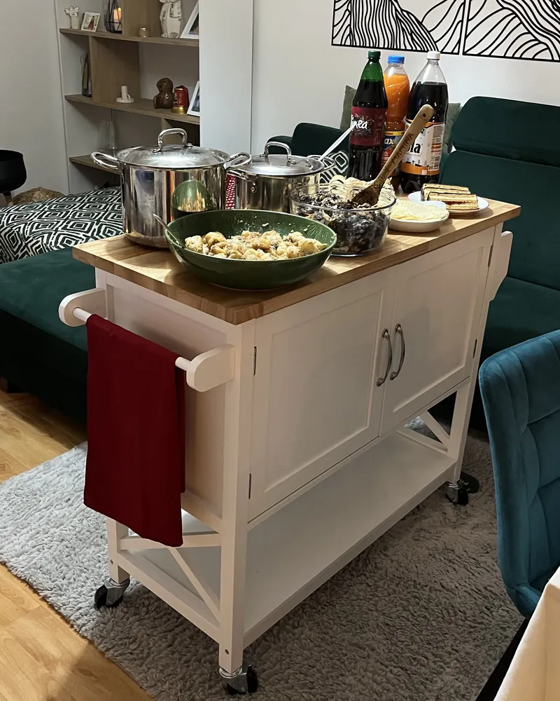 Carrello da cucina bianco MELE