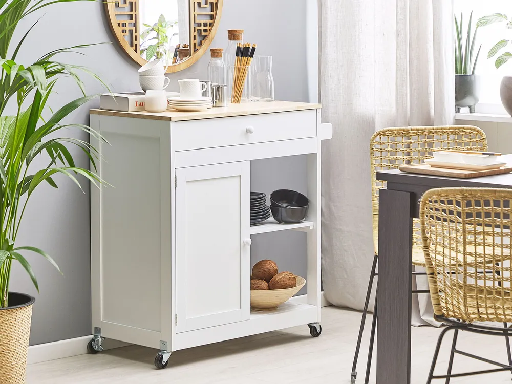 Carrello da cucina bianco TRAPANI