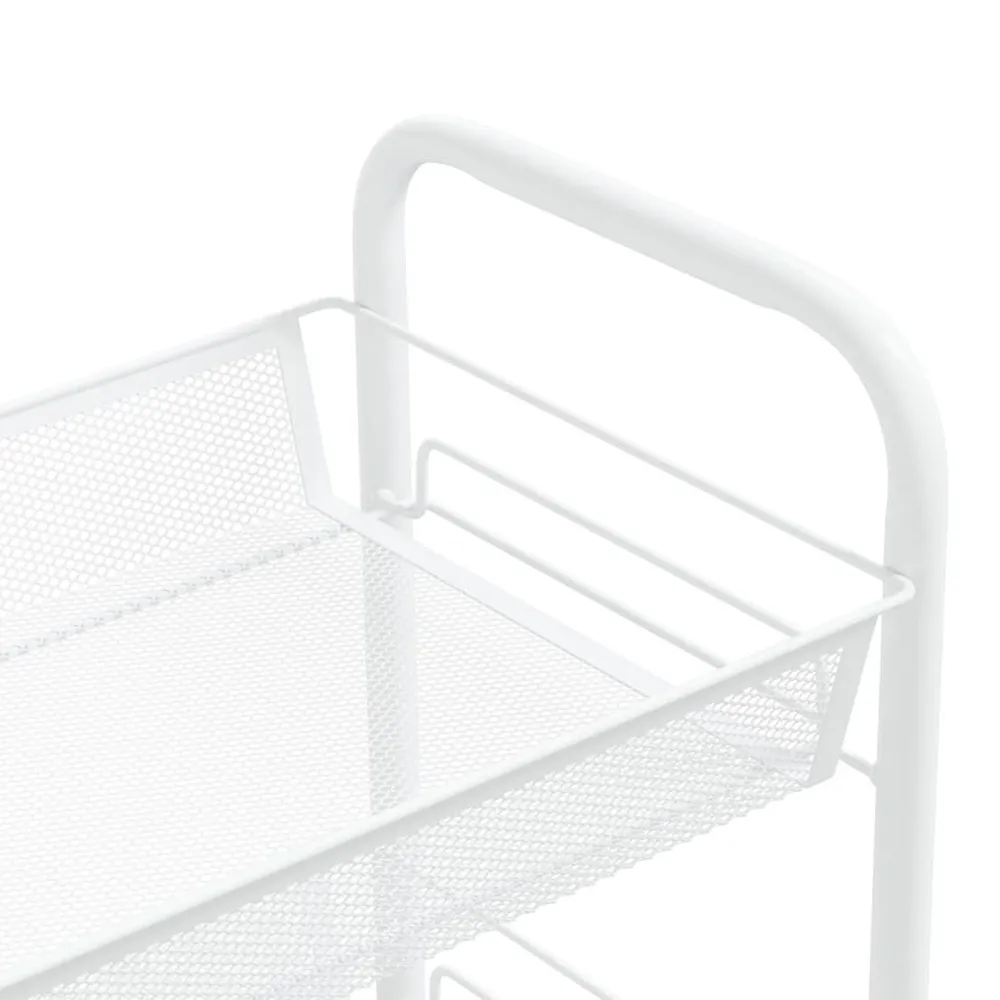 Carrello da Cucina con 5 Ripiani Bianco 46x26x105 cm Ferro
