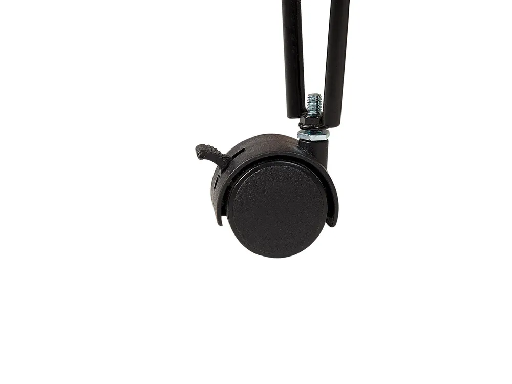 Carrello da cucina legno cupo e metallo nero BALME