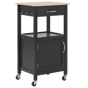Carrello da cucina legno nero SIENA