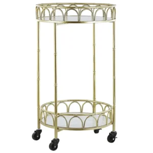 Carrello da cucina marmo e oro SHAFTER