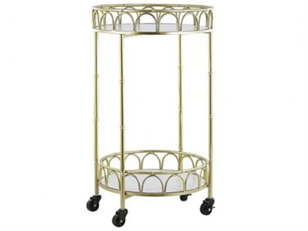 Carrello da cucina marmo e oro SHAFTER