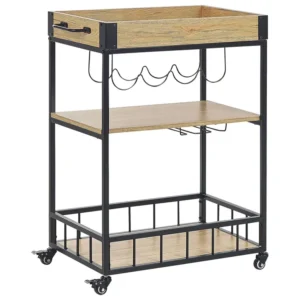 Carrello da cucina marrone palese e nero HULLET
